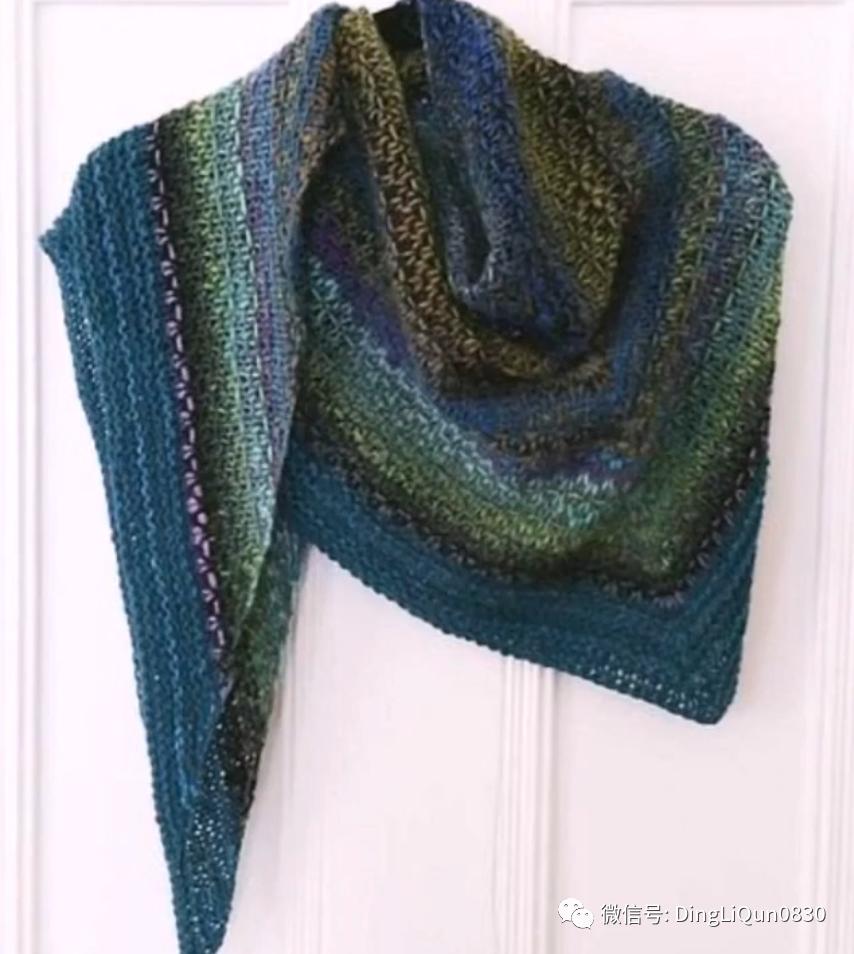 披肩围巾两用针织方法,针织时髦的新型披肩