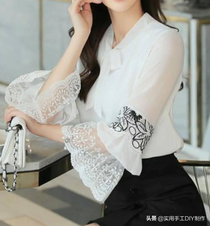 布艺花边造型手工,贝彩布艺落肩袖连衣裙裁剪教程