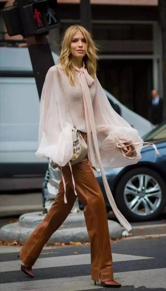 打褶阔腿裤冬,打边阔腿裤