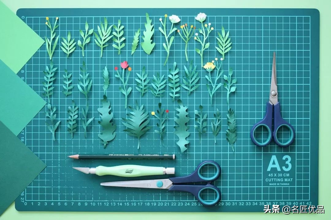 适合做多层立体纸雕的图,屋子半立体纸雕