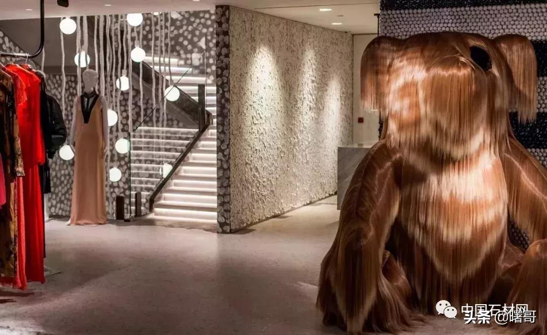 门店大理石楼梯效果图,轻奢大理石楼梯