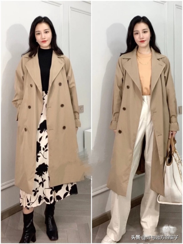 卡其色风衣高级感穿搭,卡其色风衣简单点穿搭