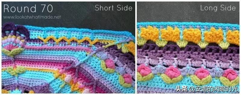 曼陀罗毯子编织教程,苏菲花园曼陀罗毯子钩法高清图解