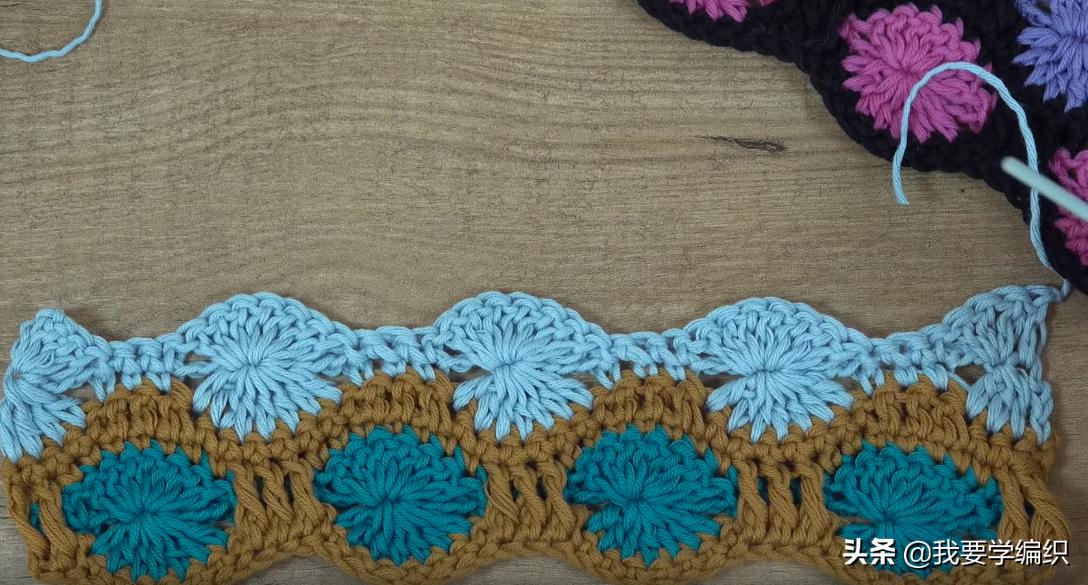 高雅钩针花朵100款图解,漂亮的钩针配色花样太美建议珍藏