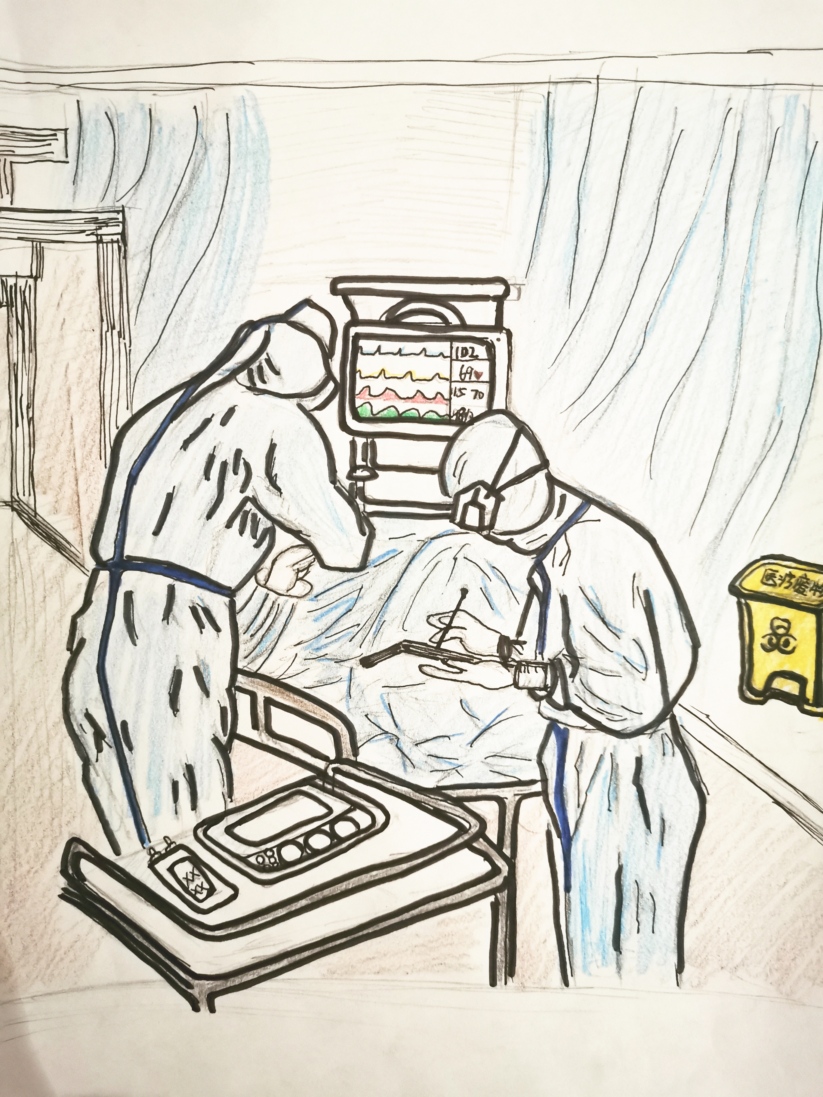 【济宁市第一人民医院】80后女护士手绘漫画传递最强抗疫力量