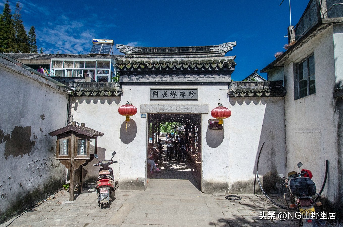 苏州珍珠塔全景图,苏州同里珍珠塔园林