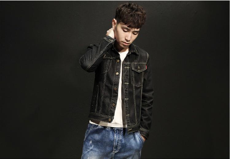 男生牛仔夹克小众高级,男生牛仔夹克高腰