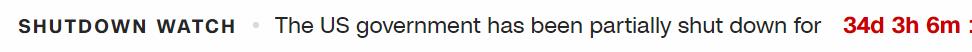 今天是美国政府关门的第34天,美国人民要崩溃了……
