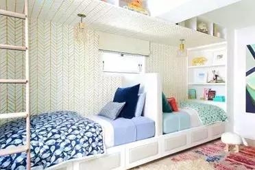 生了二胎都跟妈妈睡卧室如何布置,二胎房间两张床摆放