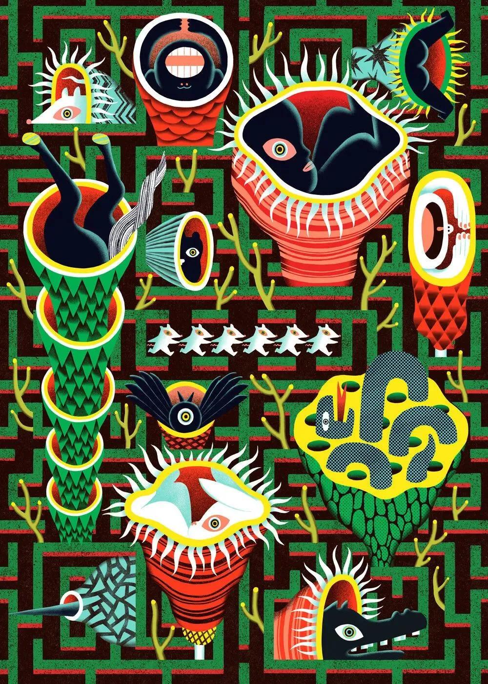 美国纽约视觉艺术学院插画,插画毕业展