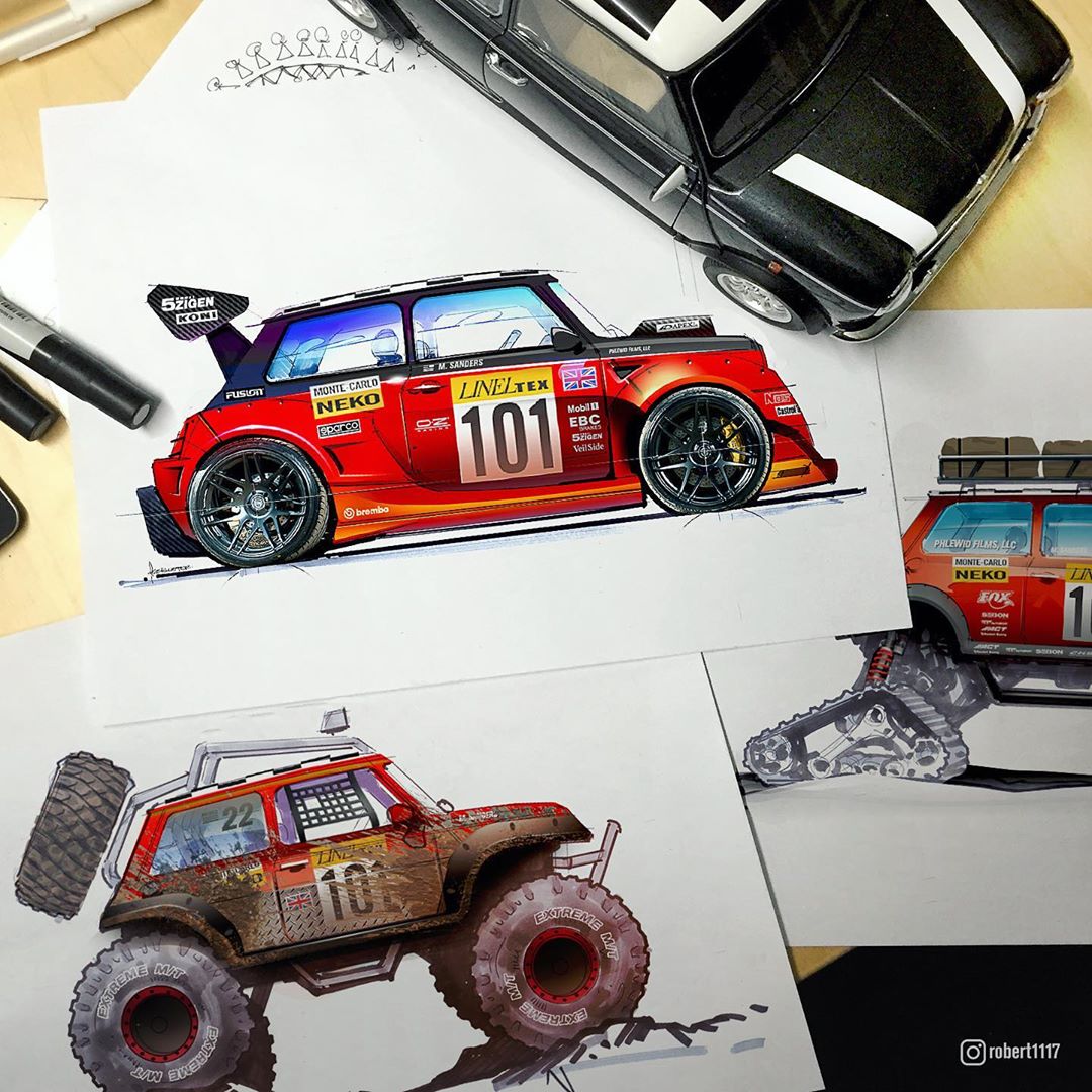 手绘酷炫汽车,从零开始汽车手绘