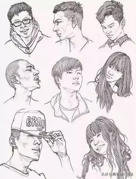 速写五官技法,速写五官的画法精讲