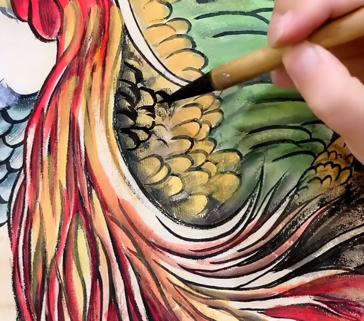 真正的画凤凰鸟视频,高手画凤凰