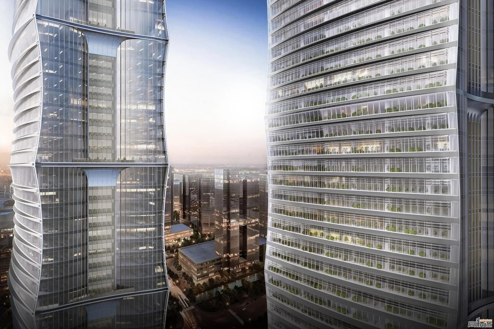 杭州地标性高楼,杭州双子塔高楼图