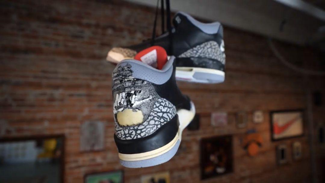 藤原浩都偏爱！AirJordan3“黑水泥”，爆穿5年后是什么样？