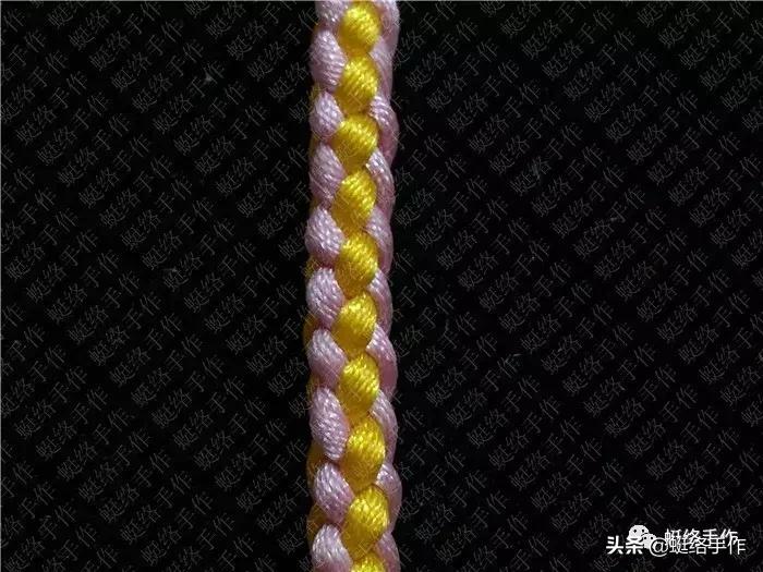 编四股辫绳的编法慢手法,零基础编绳四股辫教程