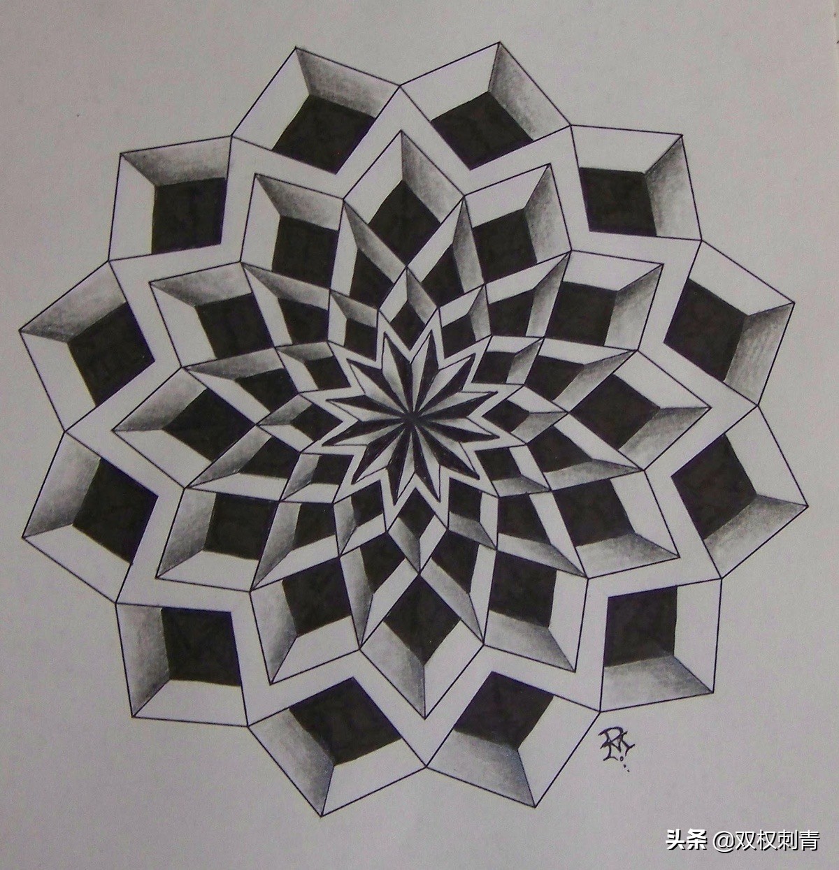 男士简约几何纹身,几何纹身图案大全