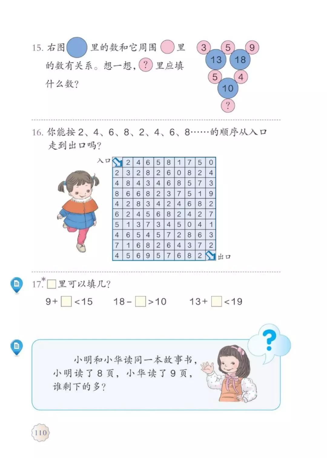 人教版数学一年级下册电子课本,人教版一年级数学上册电子课本