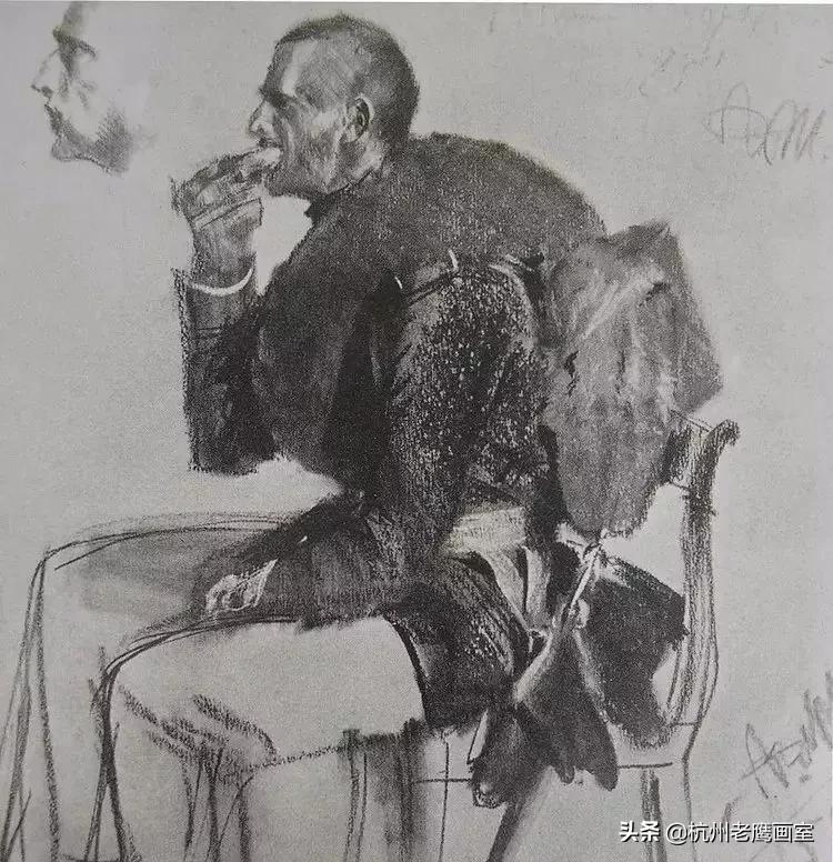 门采尔素描作品的尺寸,门采尔素描高清大图