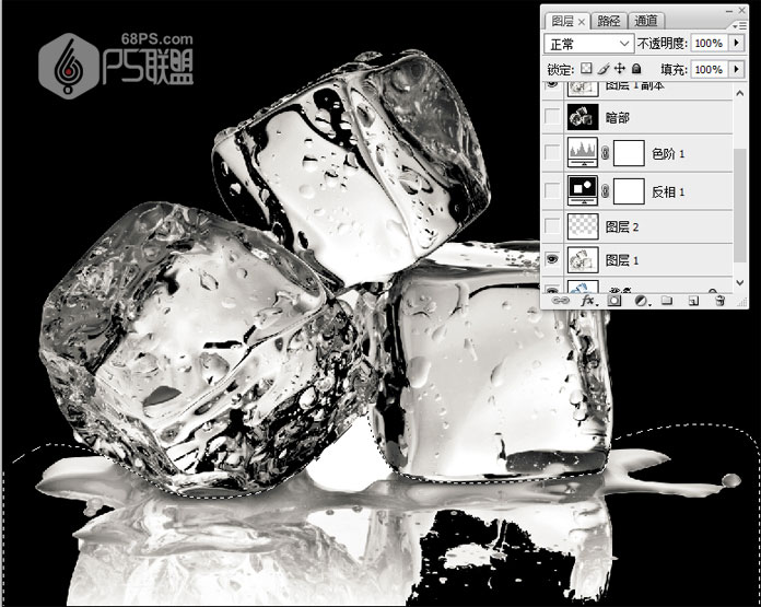 ps不透明冰块的制作方法,ps抠取透明冰块