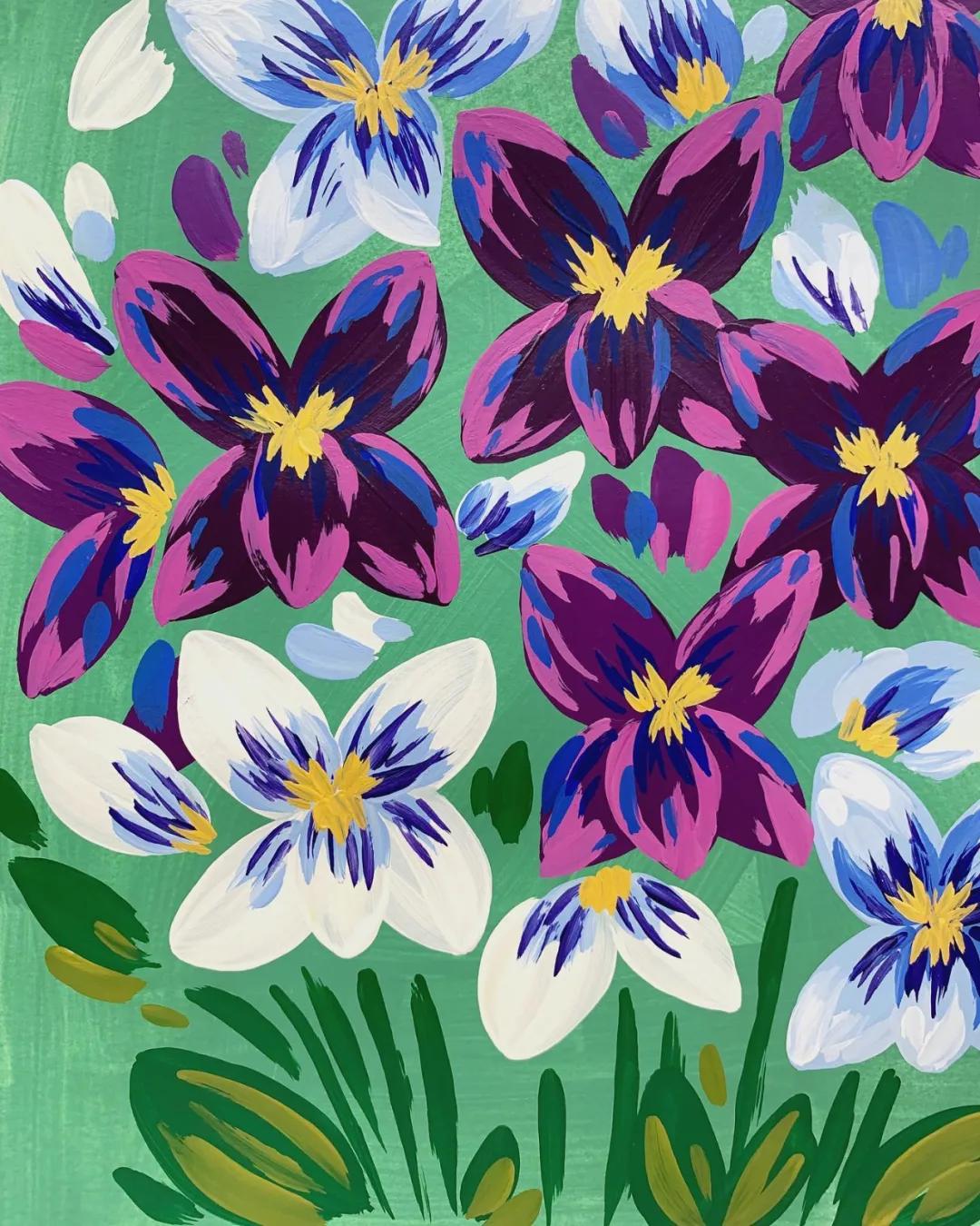 美术创意画幼儿丙烯平涂画,丙烯平涂的正确方法图解