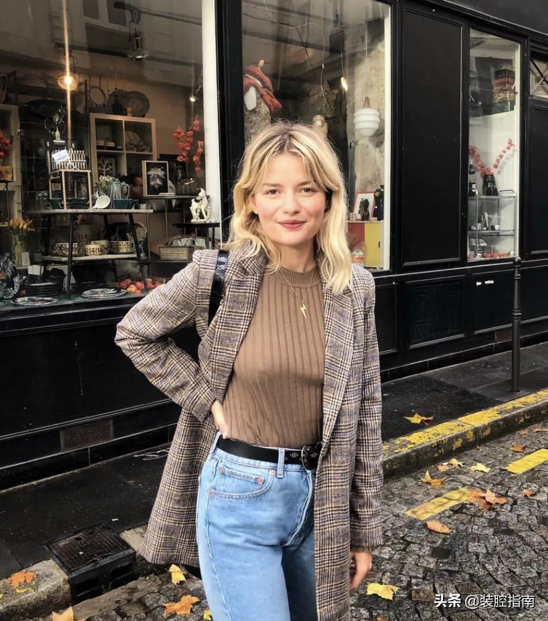 慵懒风毛衣怎么搭项链,秋冬毛衣项链穿搭