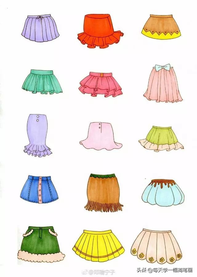 简笔画大全衣服类的,其他类简笔画大全