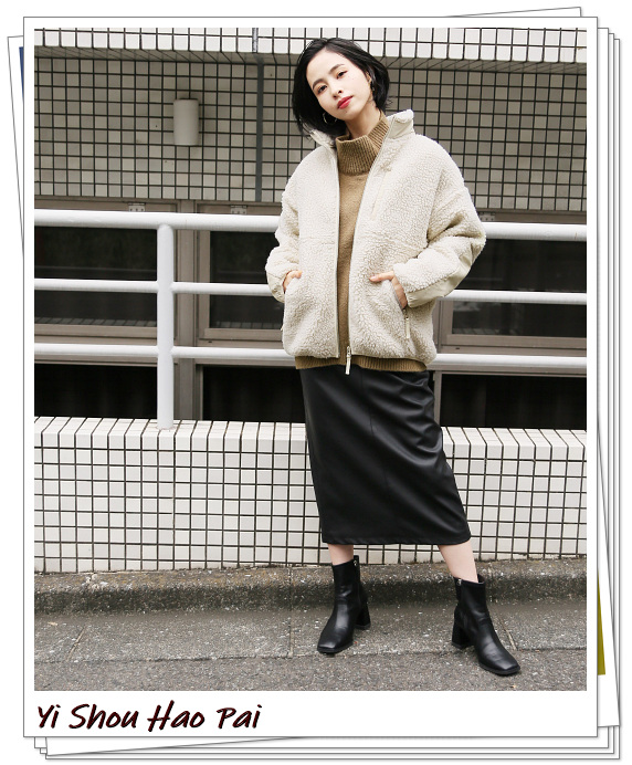 皮夹克皮裙穿搭,皮夹克里搭配的裙子