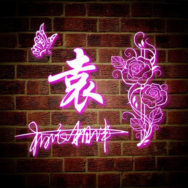 方姓氏荧光头像大全,最近超火带字的姓氏头像