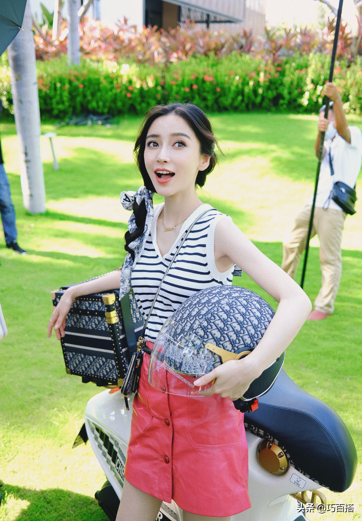 angelababy黑色半身裙,angelababy骨感