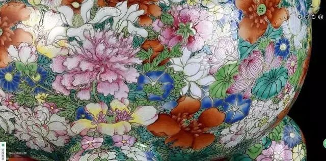 民国粉彩瓷器百花不落地瓶,乾隆粉彩百花不落地瓷器