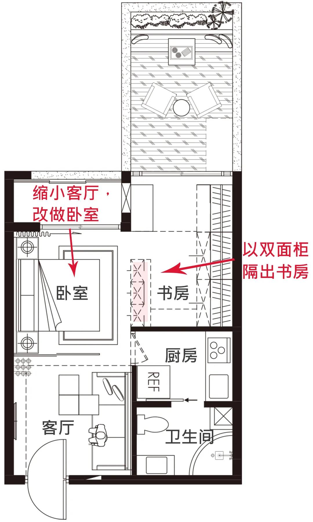 小户型不规则户型设计,小户型二合一户型布局设计