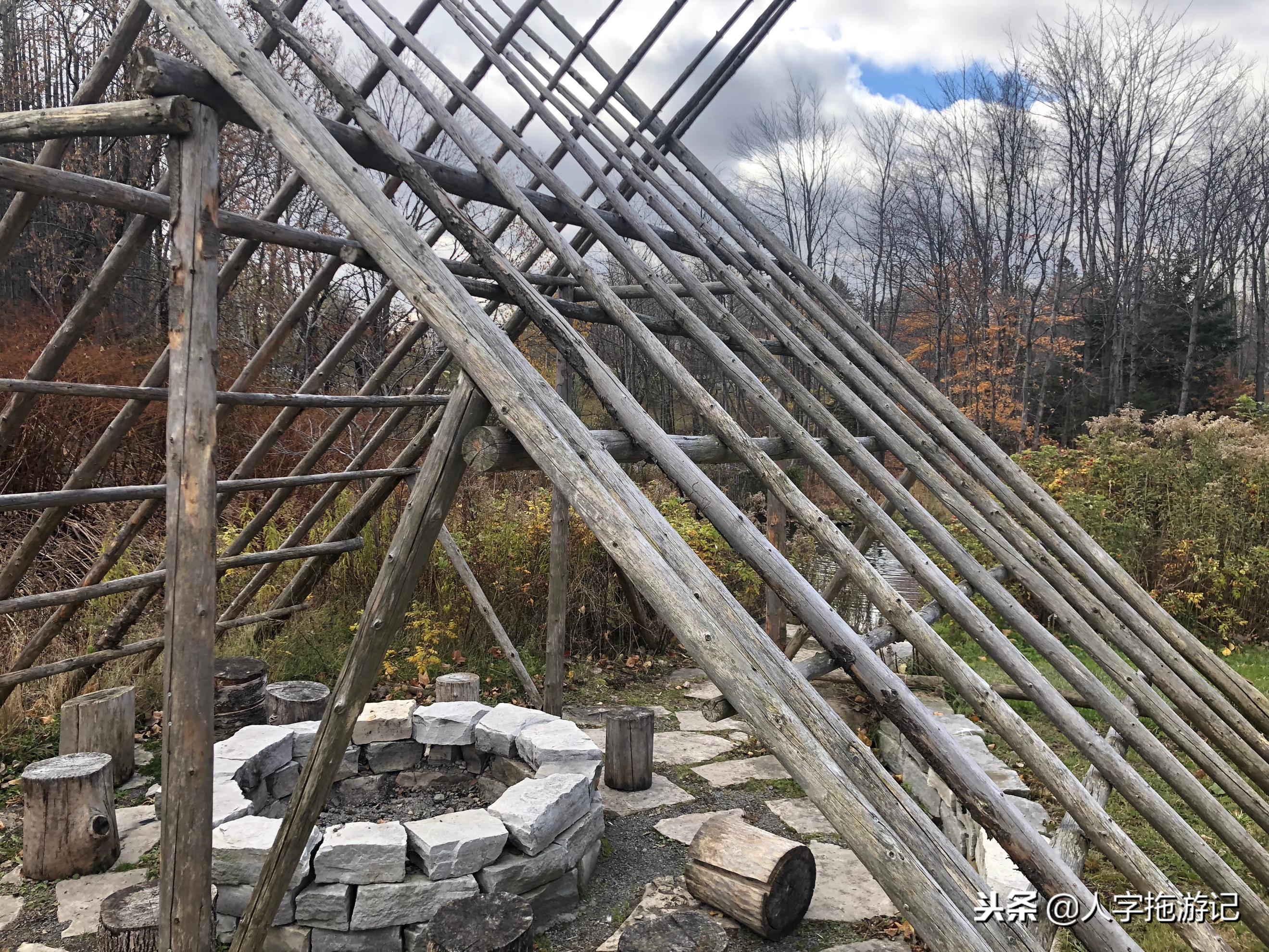 冬日极客,加拿大Wendake穿着狼爪去狼族