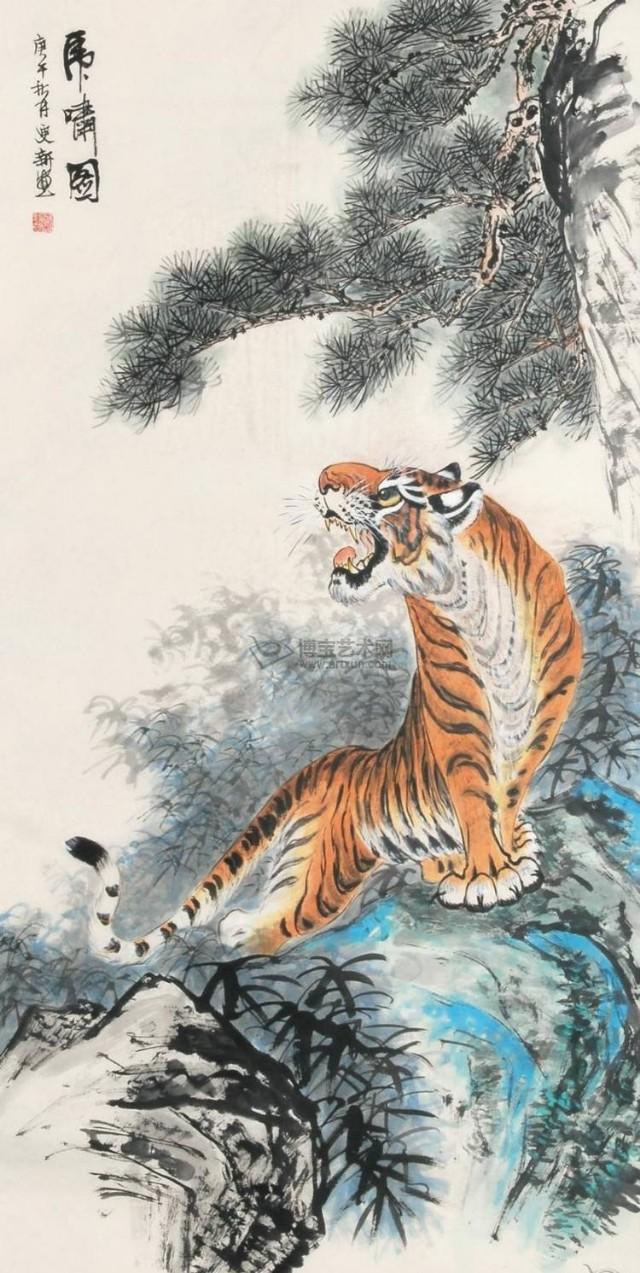 画坛“鱼虎双王”——他画鱼,鱼活;他画虎,虎威