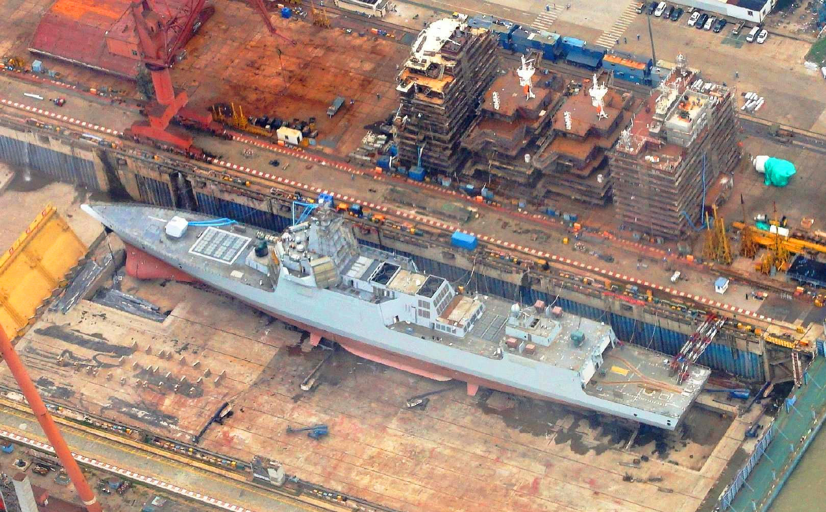 ddgx驱逐舰下水,ddgx型驱逐舰与055对比