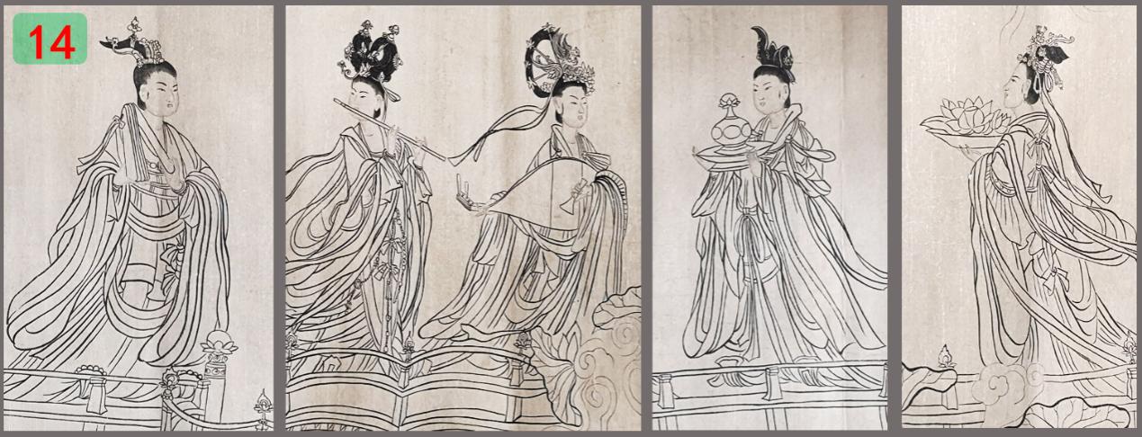 简析吴道子的白描作品送子天王图,吴道子李公麟白描相同之处