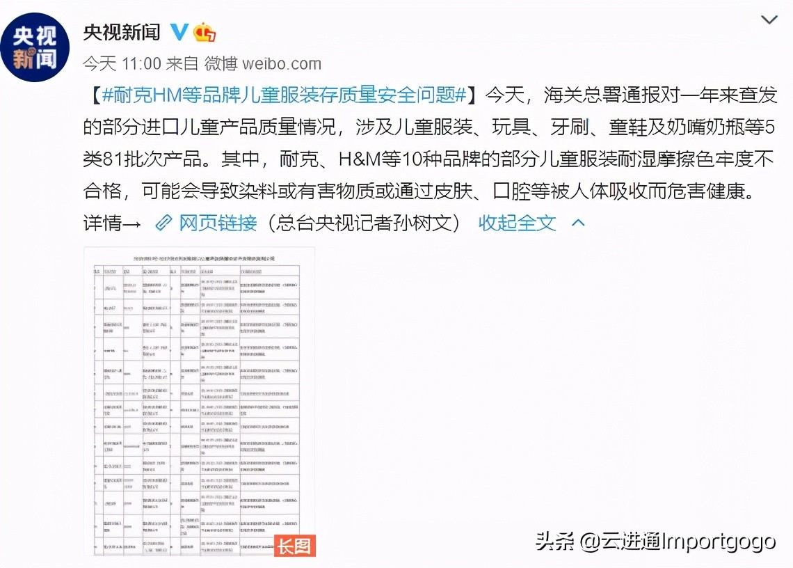 41批次儿童用品质量问题,2018央视曝光不合格儿童用品名单