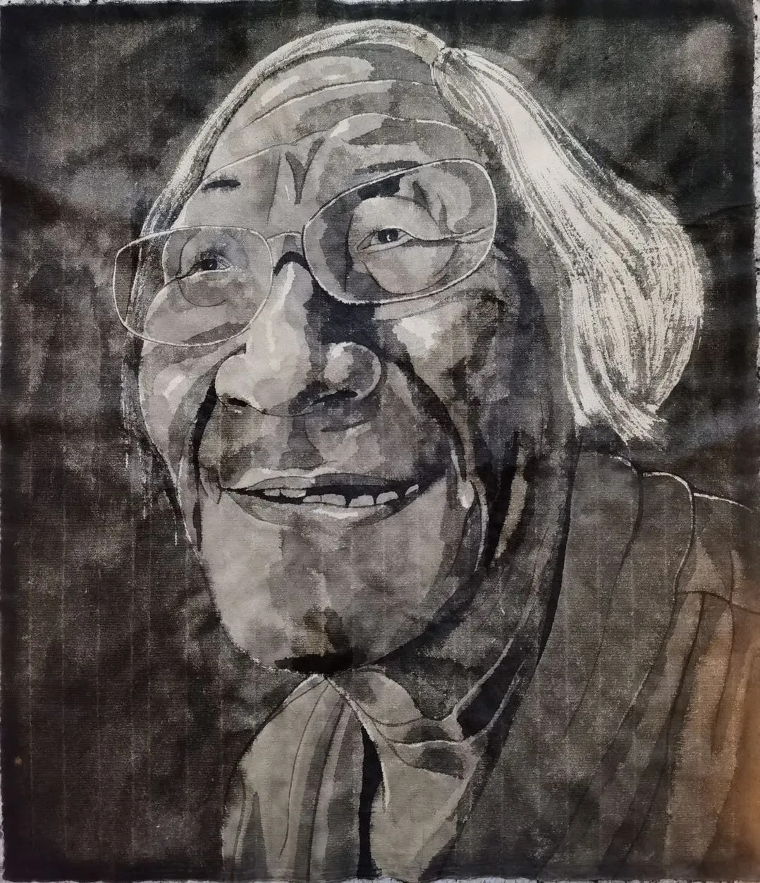 方增先水墨人物画作品欣赏图文,方力钧画自然风景