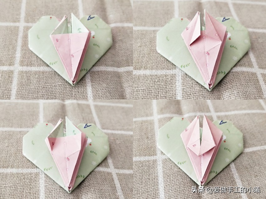 当爱心遇上百合折纸视频教程,百合花朵折纸步骤图解