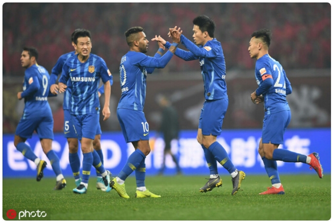 卓尔打山东鲁能泰山点球回放,吴曦远射破门苏宁1到0