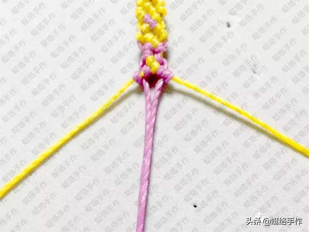 撞色编绳手链,长相思撞色手链教程
