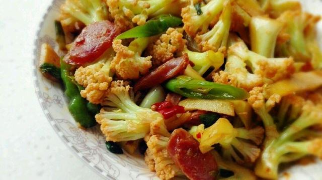 炒花菜不好吃,炒花菜忘了放肉