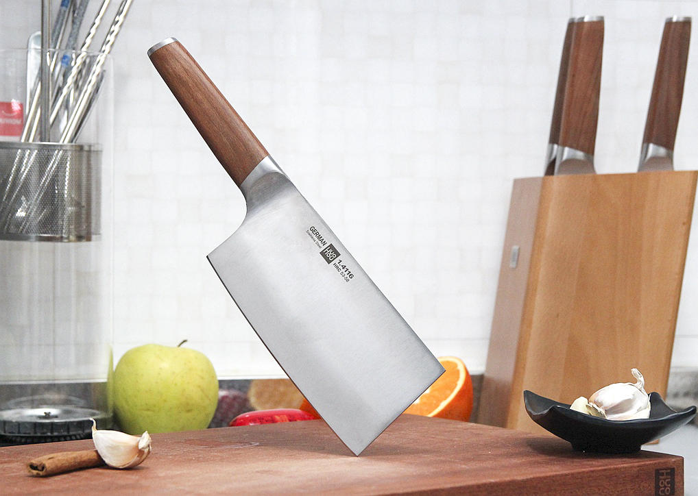 德国钼钒钢家用七件套切菜刀,德国高颜值不锈钢刀具