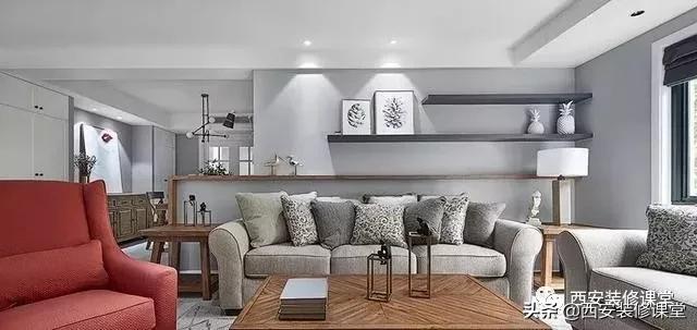 沙发背后没有墙怎么解决,沙发墙短最好的补救措施中式