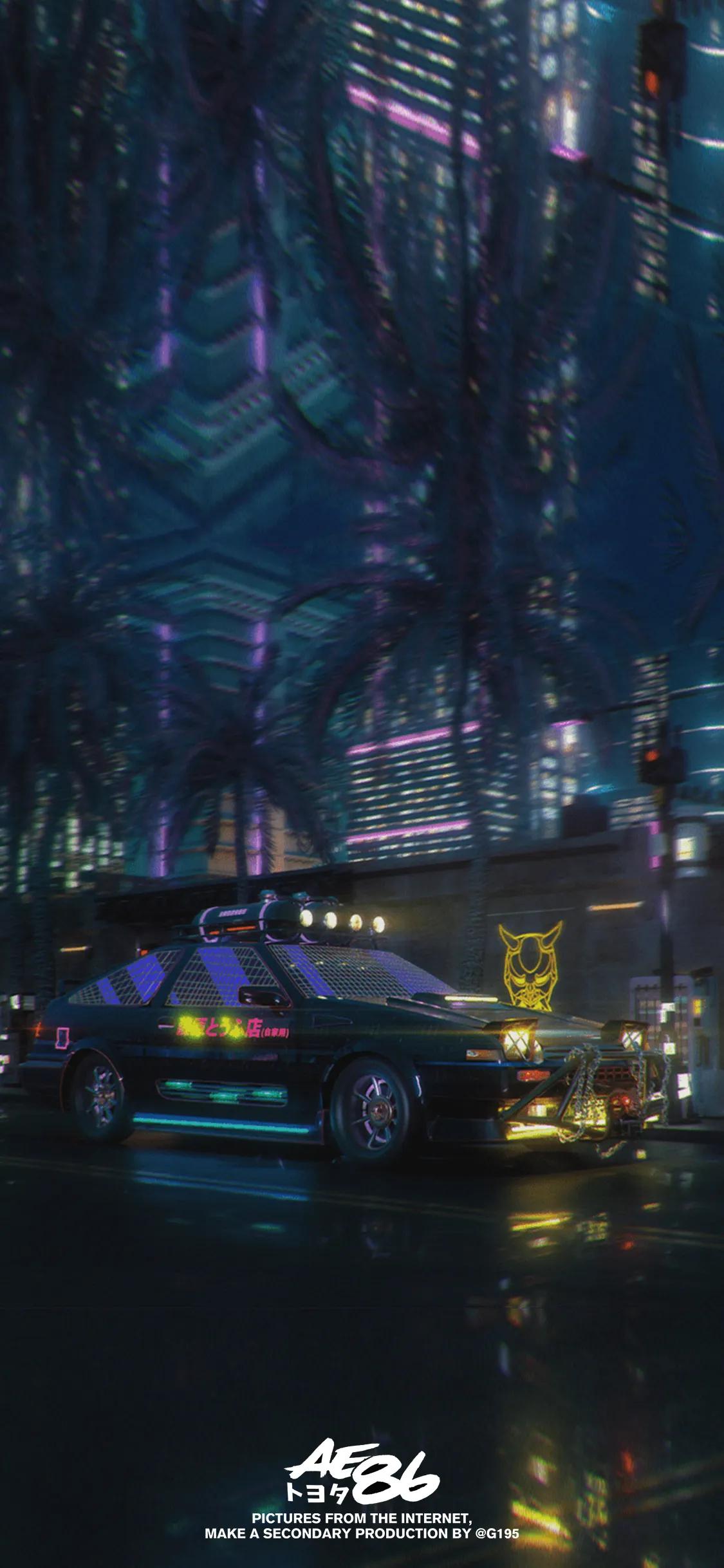 ae86汽车壁纸,ae86卡通汽车壁纸