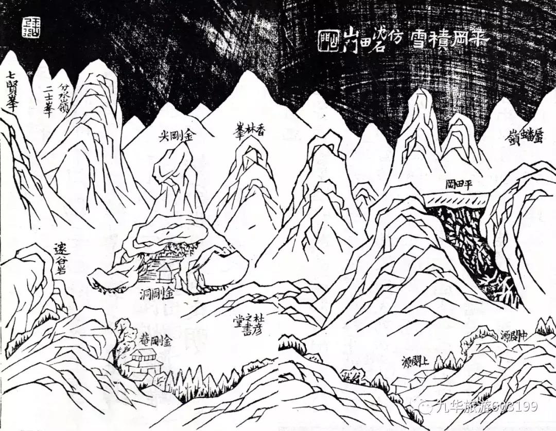 九华山手绘景区图,他花费了3年时间完成这幅画英文