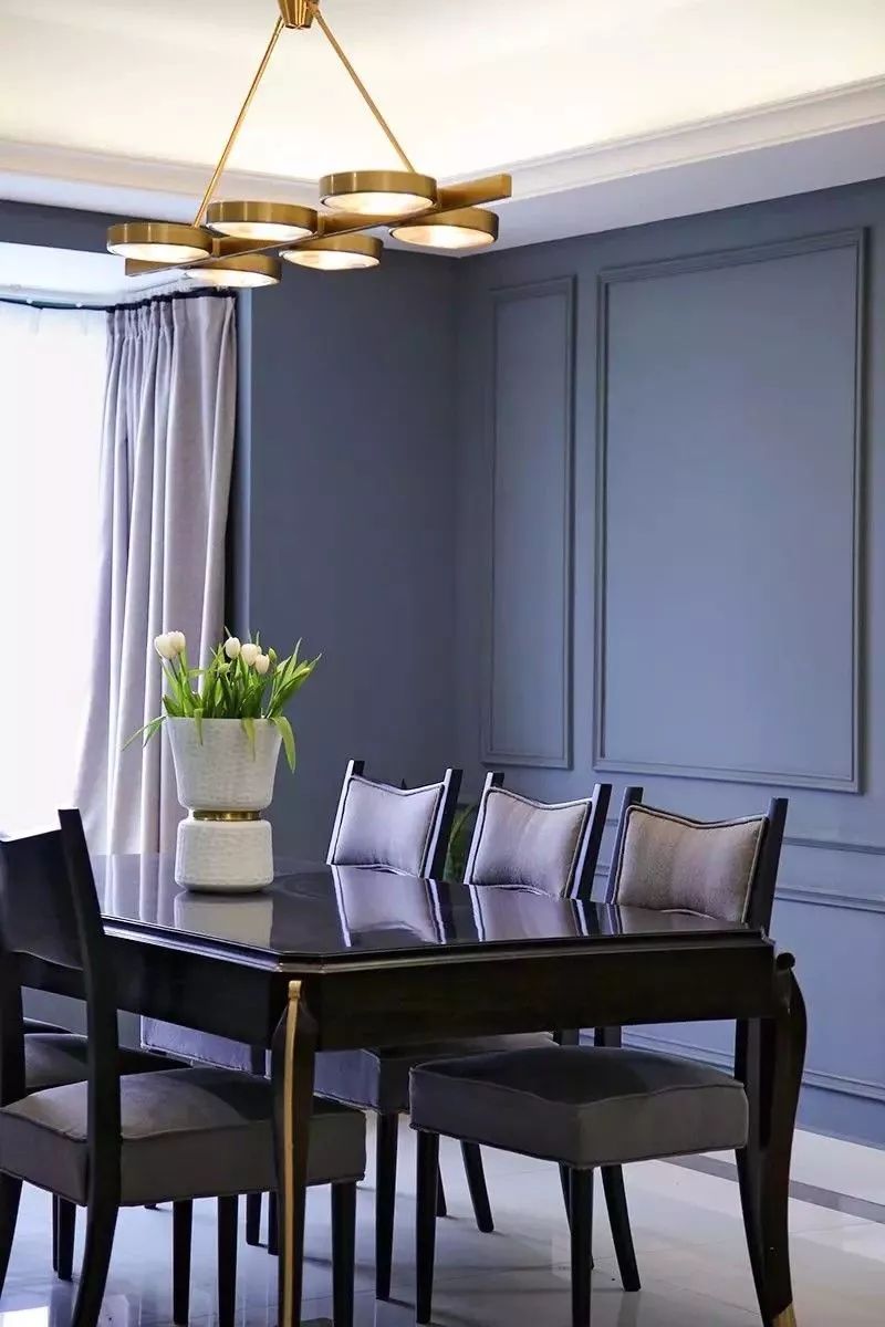 260㎡美式3居-全屋轻奢蓝精致又气派-满堂喜装饰集团