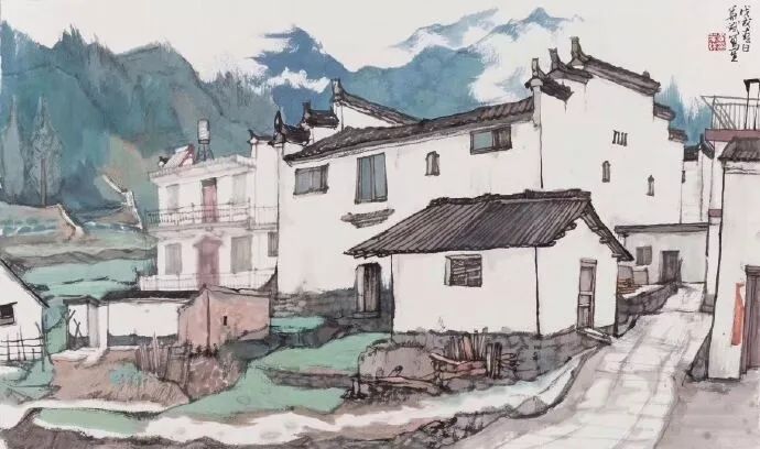 优秀的色彩风景写生作品,下乡风景速写写生教程