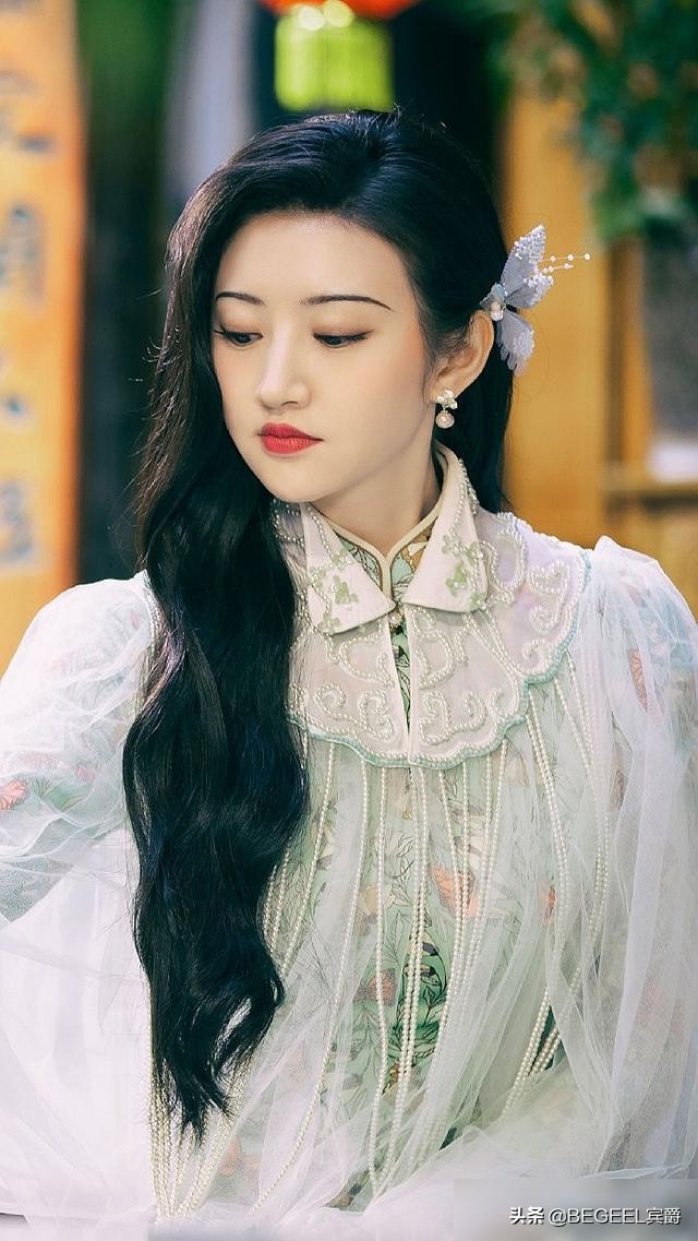景甜的旗袍风,景甜时尚优雅小旗袍