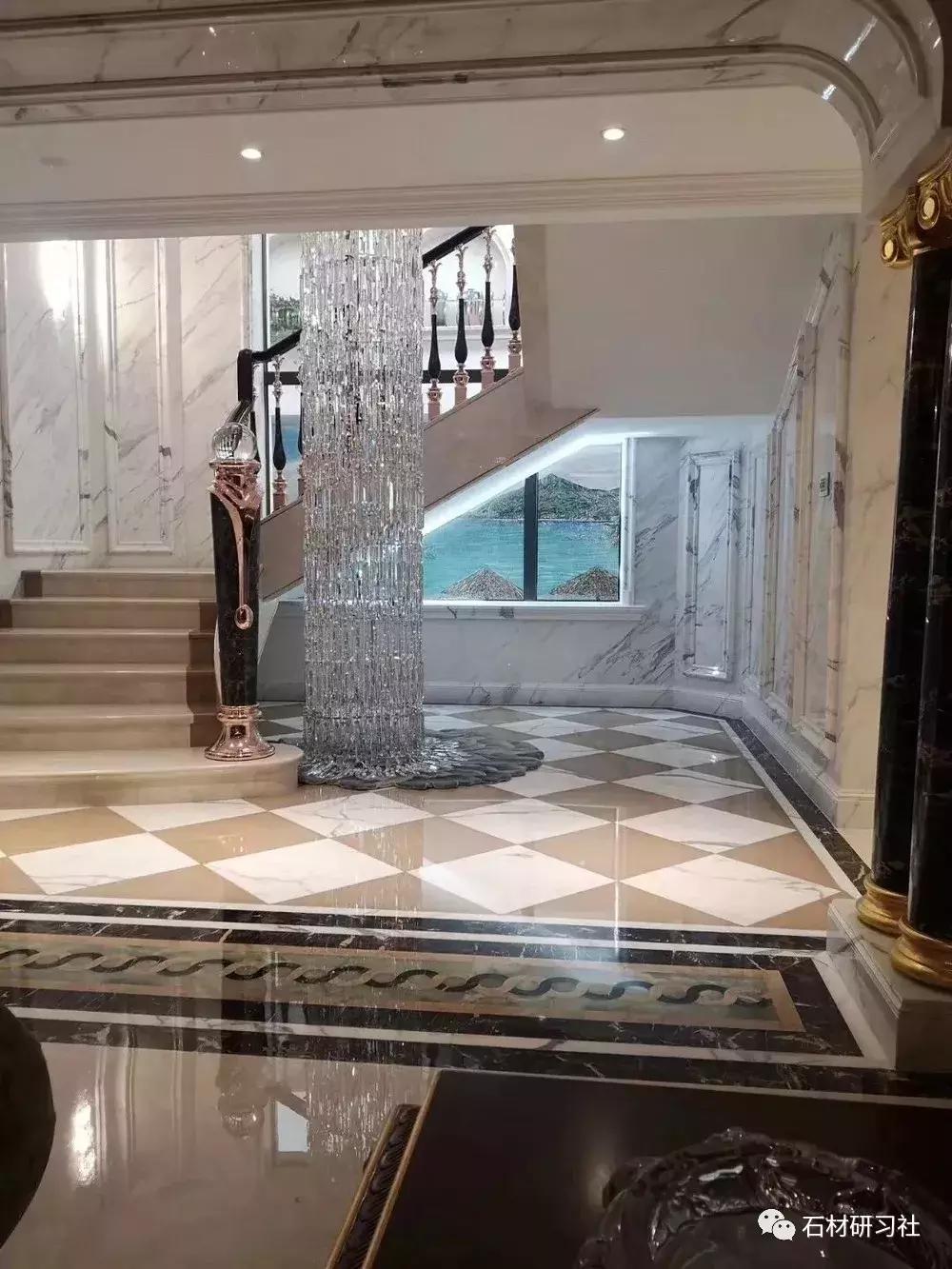 深圳豪宅别墅装修效果图,大理石豪宅整装